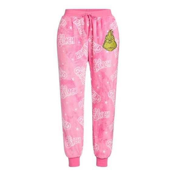 The Grinch Womens Plush Wooby Jogger Pink Large 12-14 - Picture 6 of 11